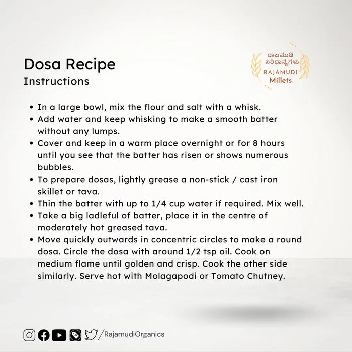 Finger Millet Flour - Ragi Flour | Rajamudi Organics