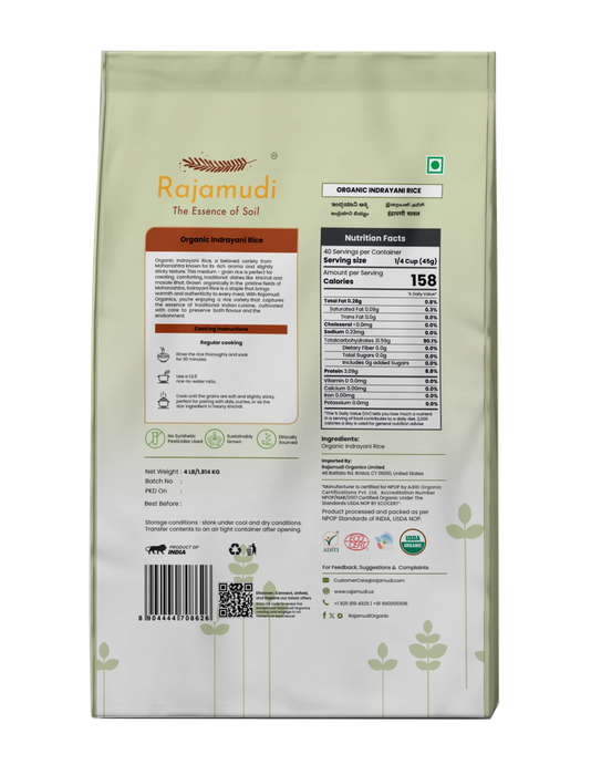 Indrayani rice, organic rice