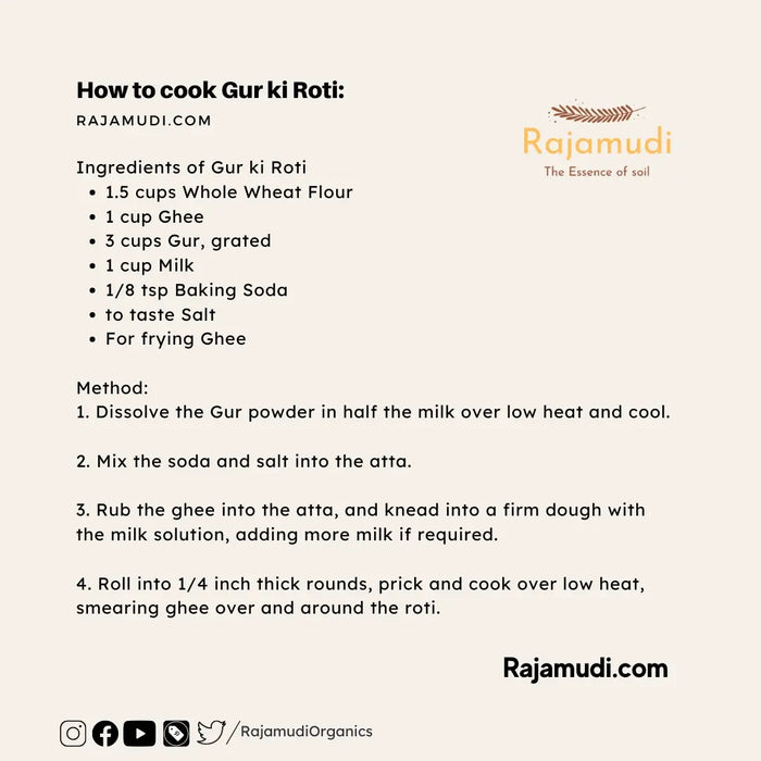 Organic Powder Jaggery - Dark Brown | Sulphate-free - Rajamudi Organics